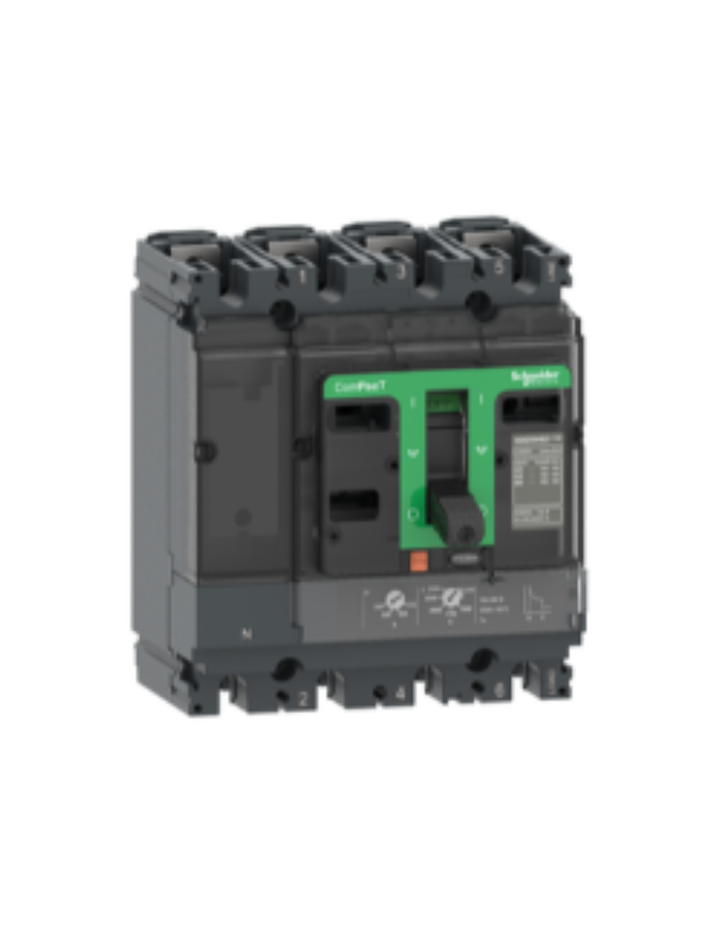 Circuit breaker, ComPacT NSX100F, 36kA/415VAC, 4 poles 3D (neutral not protected), TMD trip unit 40A