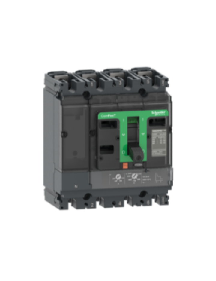 Circuit breaker, ComPacT NSX100F, 36kA/415VAC, 4 poles 3D (neutral not protected), TMD trip unit 32A