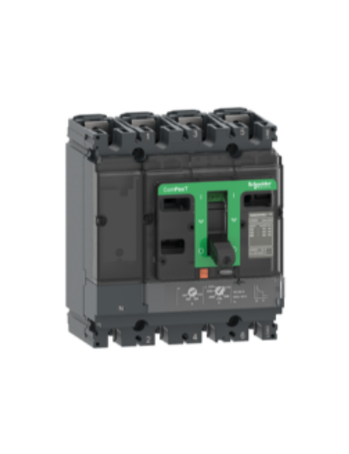 Circuit breaker, ComPacT NSX100F, 36kA/415VAC, 4 poles 3D (neutral not protected), TMD trip unit 16A
