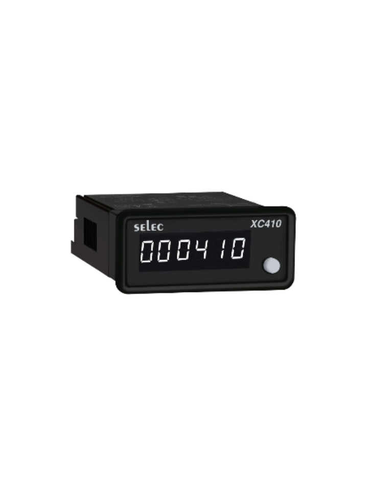 XC410C. 6 Digit Count Totaliser, 36X72 mm