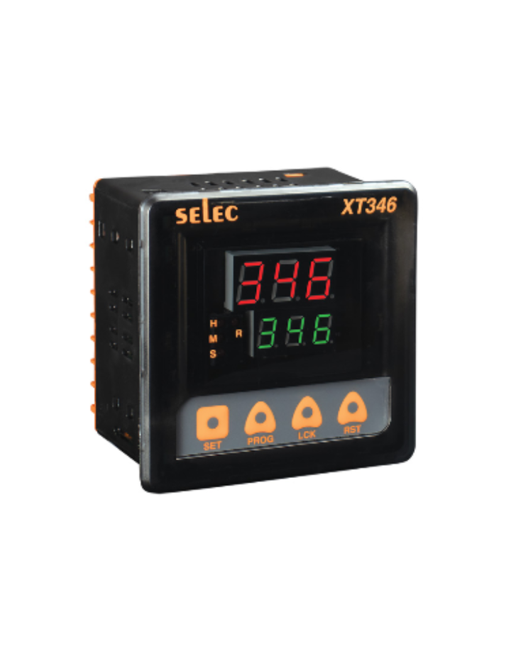 XT346 DUAL DISPLAY, 9 TIME RANGES, 96X96MM