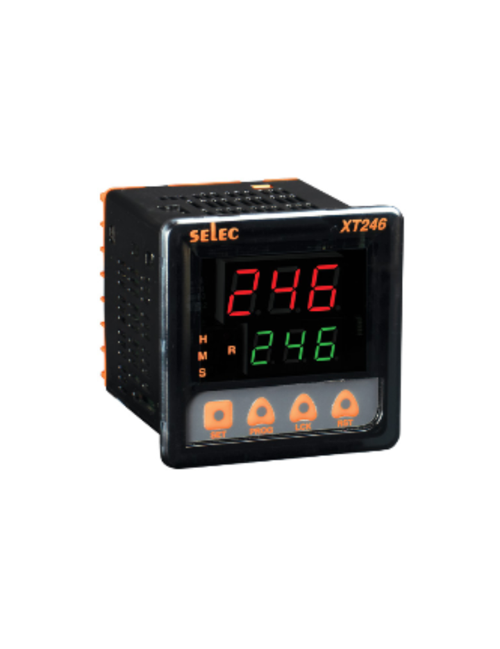 XT246 DUAL DISPLAY, 9 TIME RANGES, 72X72MM