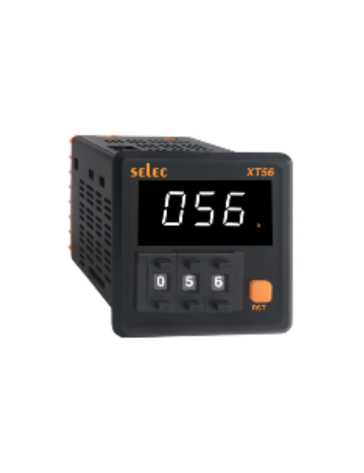 XT56A Thumbwheel Timer with On delay / Interval function, 48x48 mm