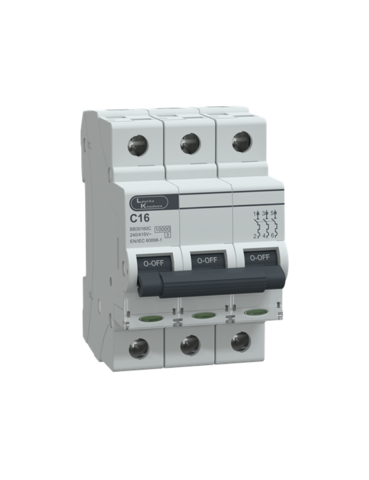 MCB TP 16A C-Curve 10kA