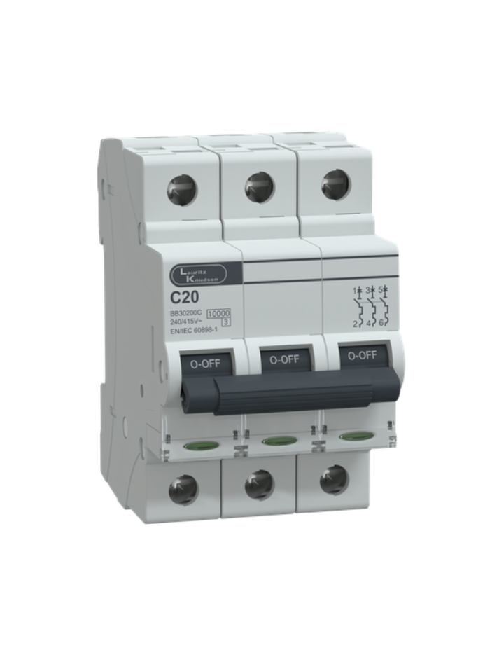 MCB TP 20A C-Curve 10kA