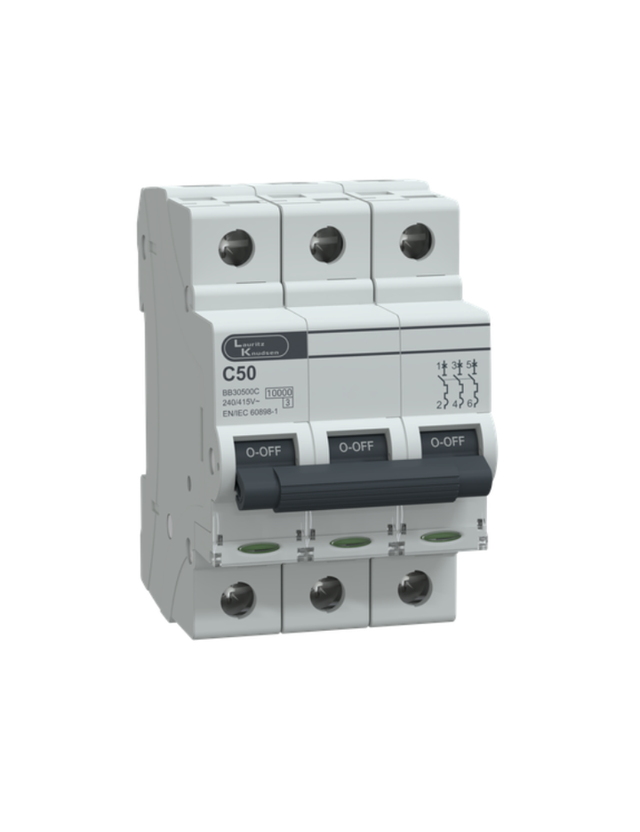 MCB TP 50A C-Curve 10kA