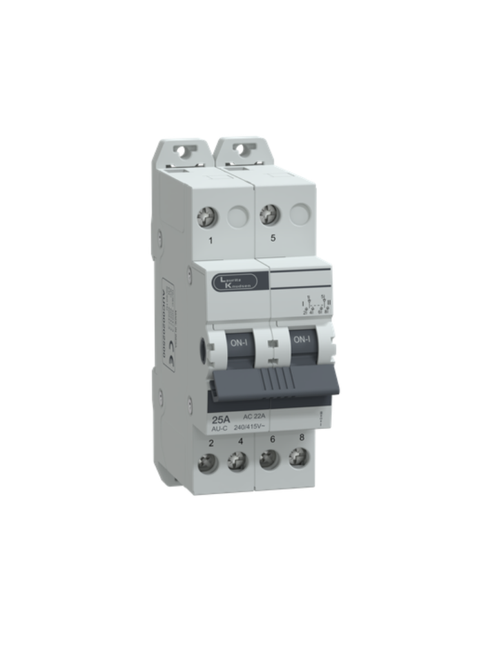 AU-C Changeover Switch, 2 Pole, 25A