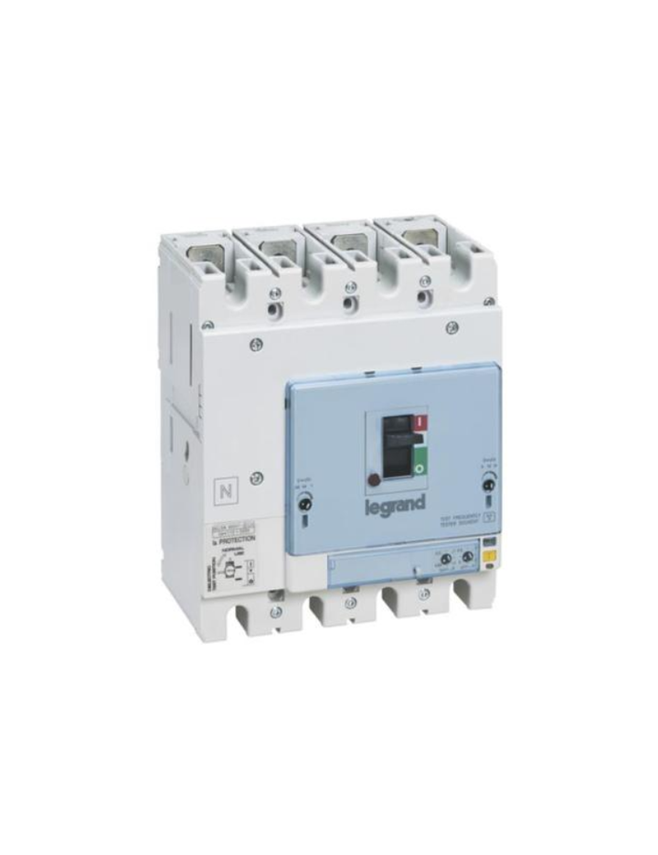 DPX³250 HP thermal magnetic release circuit breaker, 4 poles 200A with earth leakage protection , breaking capacity 36kA