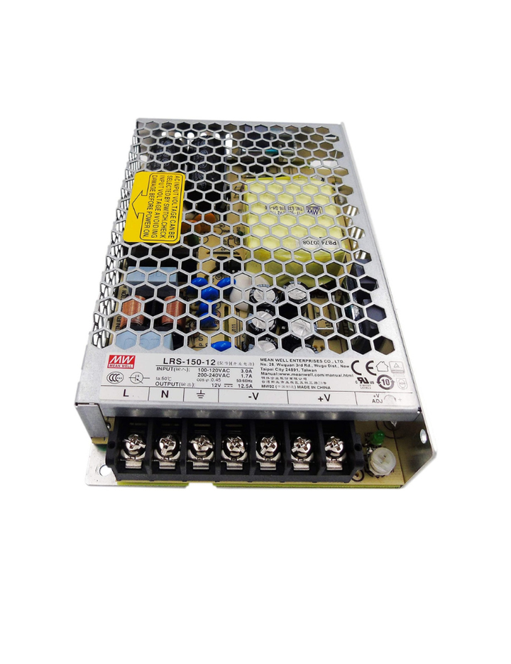 Mean Well 12V Power Supply LRS-150-12, Enclosed DC 150W 12.5A Single Output Switching Power Supply, with a Terminal Cover