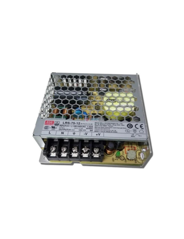 EST Lights MEANWELL Metal LRS-75-12, 75W 12VDC Power Supply, Golden