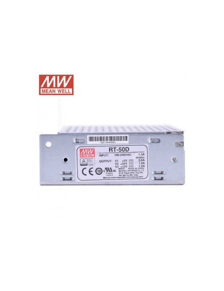 MEAN WELL RT-50D AC-DC Power Supply Triple Output 5V 24V 12V 5 Amp