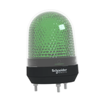 Illuminated beacon without buzzer, green, Ø100, integral LED, 100...230 V AC