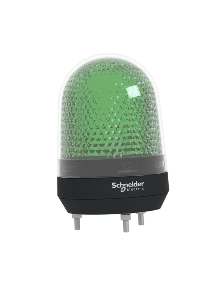 Illuminated beacon without buzzer, orange, Ø100, integral LED, 12...24 V DC